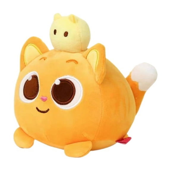 Cute Cat Plush Toy with Chick Soft Stuffed Animal Kawaii Decorative Gift Pillow Doll