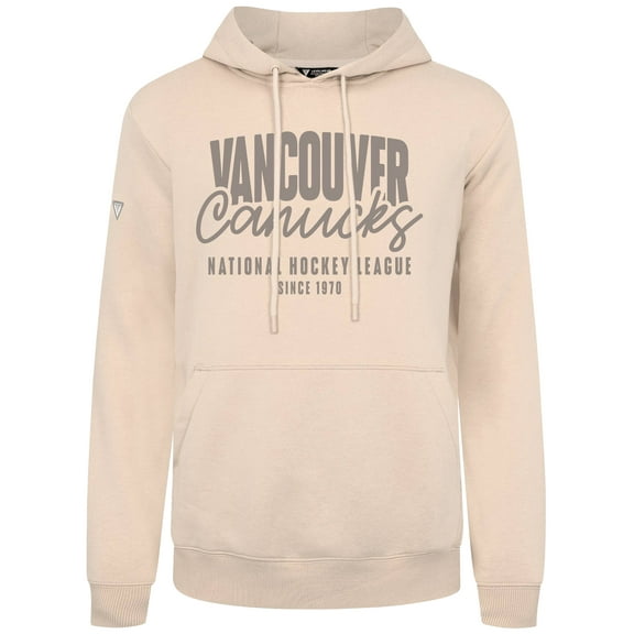 Men's Levelwear  Khaki Vancouver Canucks Podium Response Pullover Hoodie