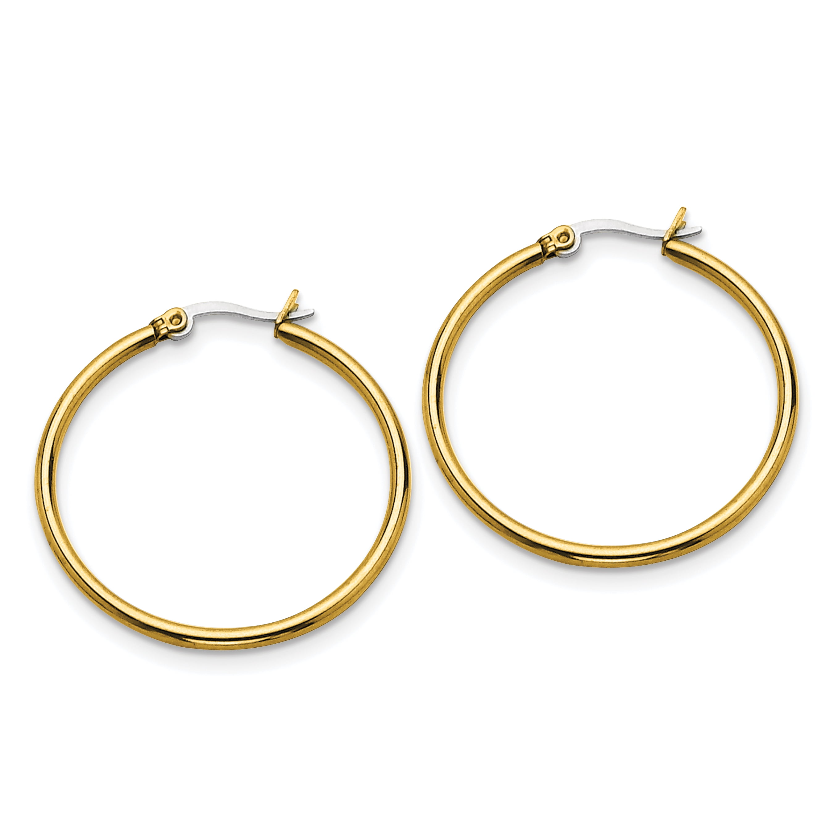 14k Yellow Gold 0.4IN Long Childs Heart Leverback Earrings