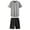 Light Gray, variant on toraway Men's Pajamas Tops Summer Men's Summer Sportswear Casual Sportswear Short Sleeve Shorts Running Q Uick D Ry Set XL
