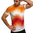 thumbnail image 6 of Taylonsss Women's Vintage Gradient Printed Round Neck Short Sleeve T-Shirt Casual Sports Top for Fitness and Daily Wear Comfortable Stretch Breathable Fabric for Spring Summer, 6 of 9