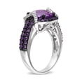 thumbnail image 3 of 3.34 Carat (Ctw) Amethyst Halo Ring with Diamonds Accents in Sterling Silver for Women, 3 of 6