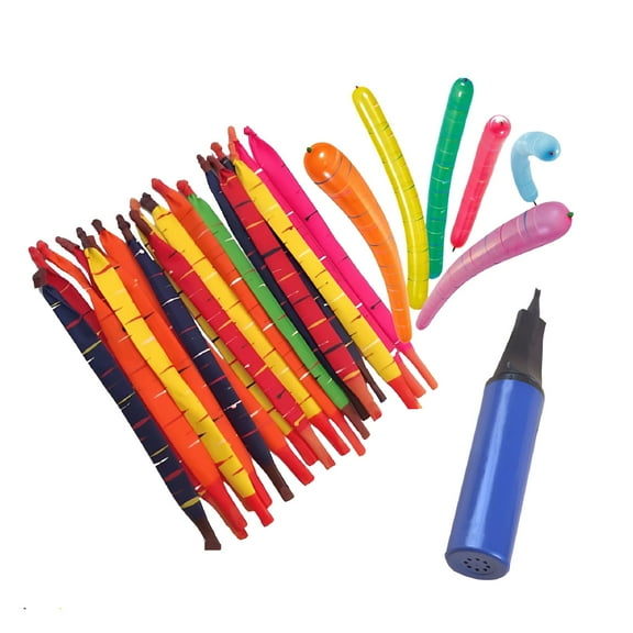 BESTSKY 100pcs Assorted Long Jumbo Latex Rocket Balloon With Pump for Children Toys
