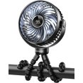 thumbnail image 1 of Ventilador portátil para cochecito Bearwind con luz nocturna LED negra, 1 of 6