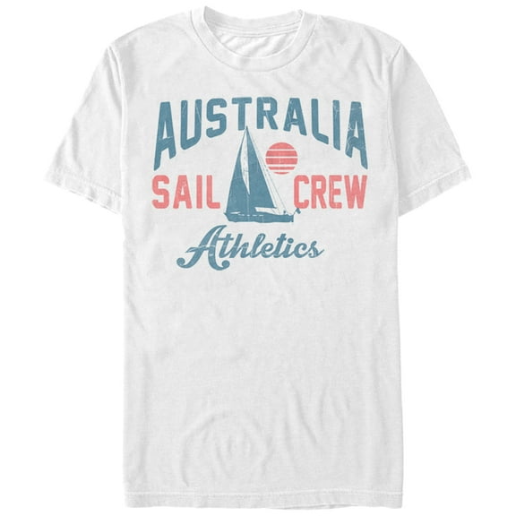 Men's Lost Gods Australia Sail Crew  Graphic Tee White X Large