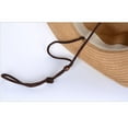 thumbnail image 4 of 4 pieza el sol sombrero de vaquero de a grande Panamá Fedora gorra de viaje con correa para barbil Zulema sombreros de sol para mujer, 4 of 8