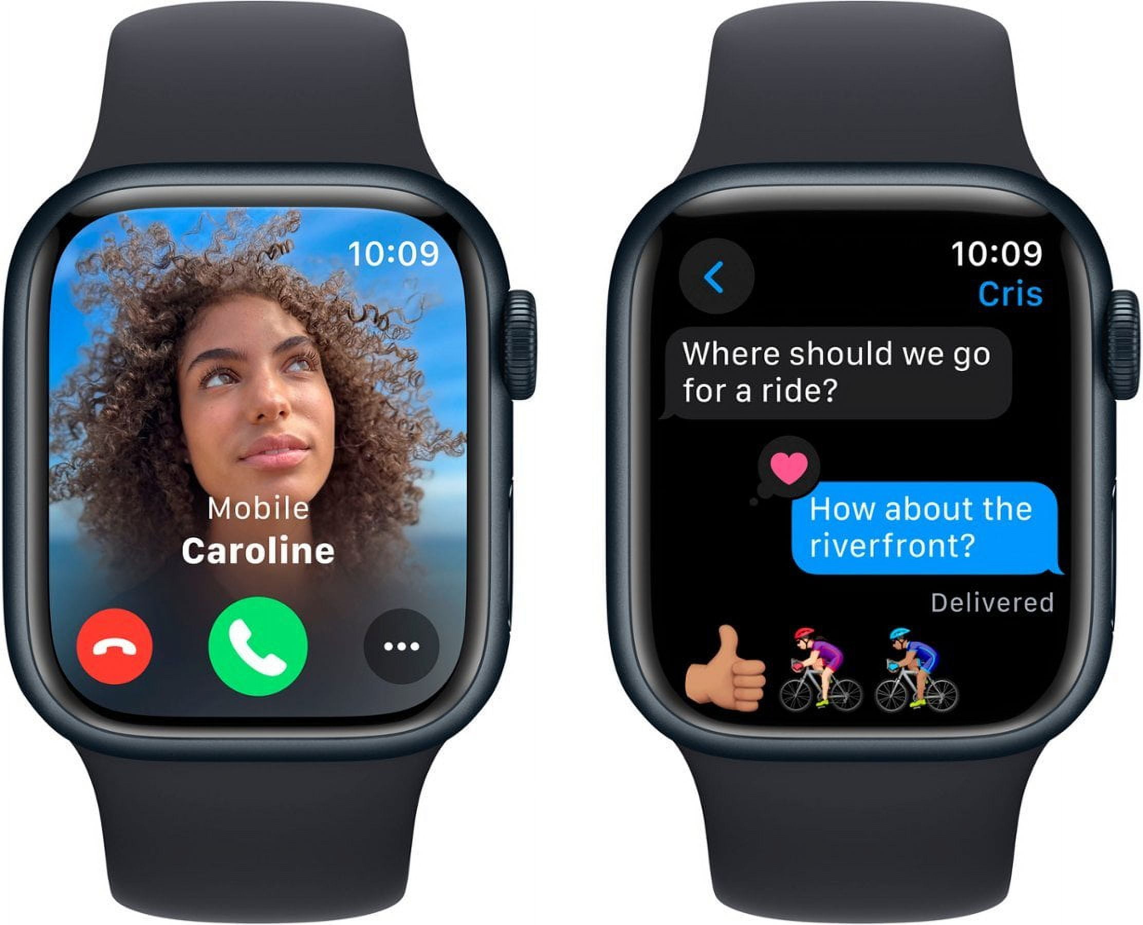 Restored Apple Watch Series 9 45mm GPS + Cellular - Unlocked - Midnight Aluminum Case with Midnight Sport Band - M/L (Refurbished)
