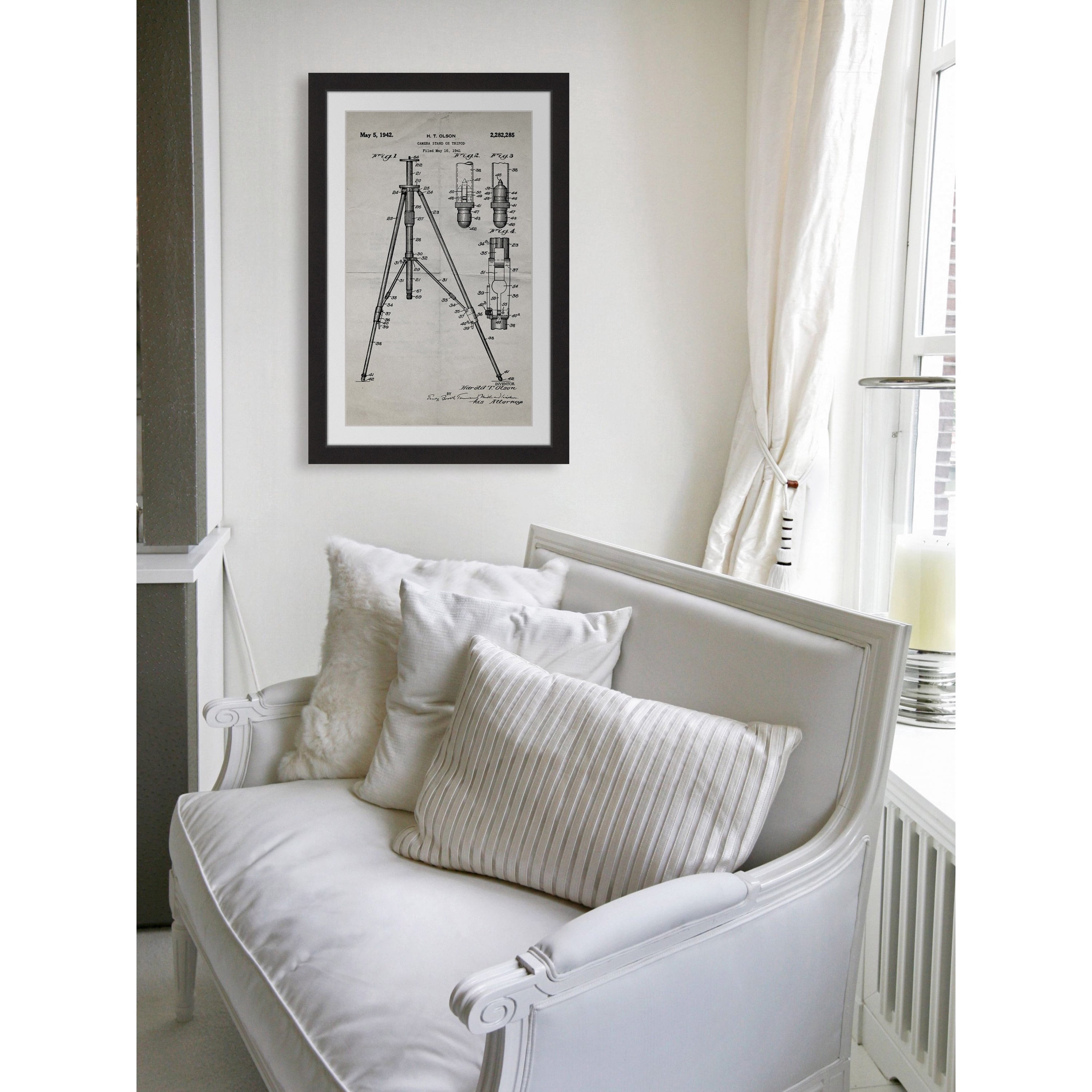 "Tripod 1942 Old Paper" Framed Painting Print