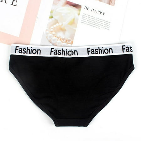 

MRULIC intimates for women Underpant SXL Sleepwear Cotton Lingerie Underwear Brief Black + L