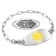 thumbnail image 1 of MedicEngraved Stainless Steel Custom Medical Alert Bracelet - 4mm Paperclip Link, 1 of 8