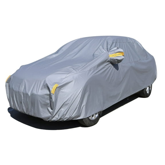 Leadwolf Car Cover Waterproof All Weather for Chevrolet Aveo Hatchback Polyester Fabric Upgraded UV Protective Vehicle Cover Length up to 165.35 "