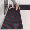 thumbnail image 2 of Kitchen Rugs Sets Of 2,Green and Red Christmas Plaid Pattern Anti Fatigue Kitchen Mat Rugs Non Slip Washable,Decorative Kitchen Floor Mats for Kitchen,Sink,Laundry,17"X47", 2 of 5