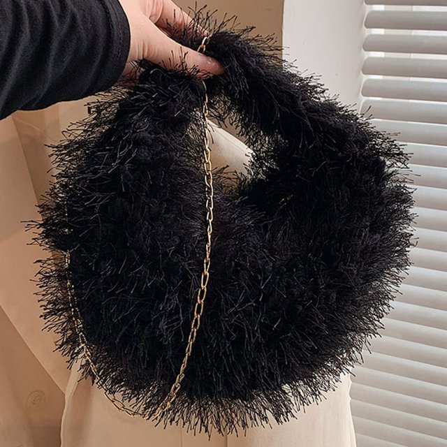 Sac à Bandoulière Chaîne pour Femmes Sac à Main Mode Décontracté Y2K Automne Hiver