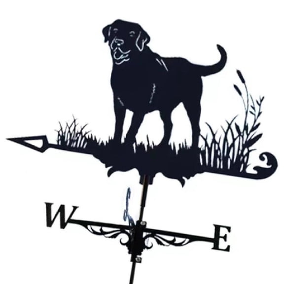 Metal Weather Vane Dog Shaped Decorative Weathervane Garden Courtyard Decoration