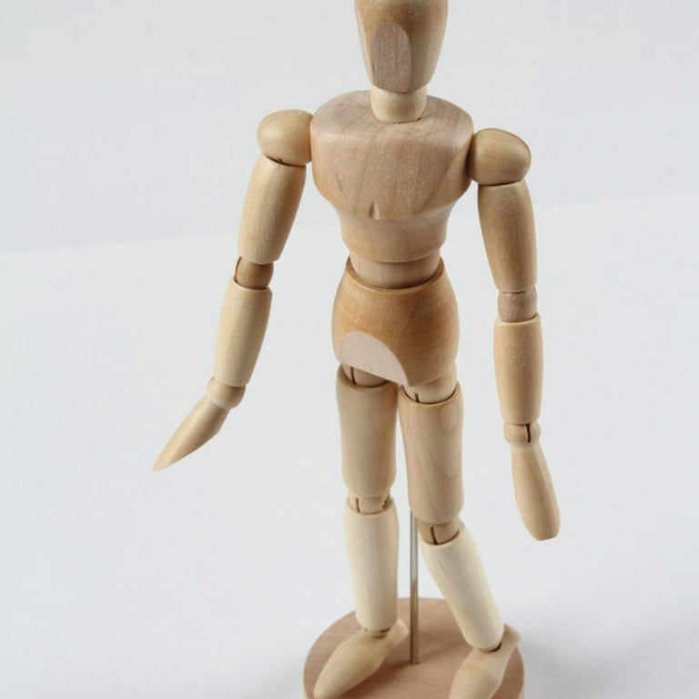 Wooden mannequin standing upright on Craiyon