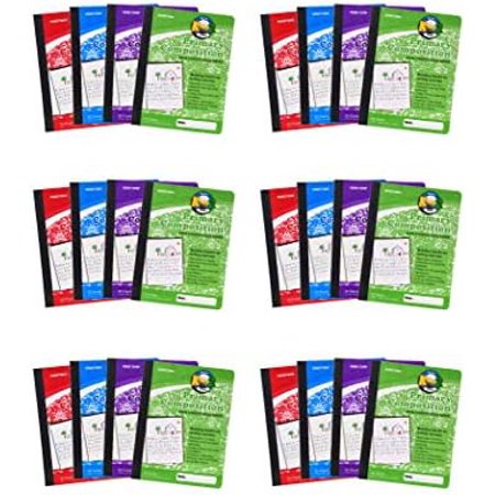 Primary Composition Books (24 units (6-4pks), Primary Ruled - Assorted)