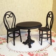 thumbnail image 4 of Juego de Asiento de Comedor Móvil en Miniatura 1:12 Estilo de Moda Patio de Juegos Metal Negro Sunnimix Dollhouse Miniatures, 4 of 8