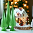 thumbnail image 2 of Christmas Festive Green Trees Glass Set Of Three Easter Spring Green3, 2 of 4