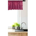 thumbnail image 3 of Magenta Window Valance Pack of 2, Monochrome Flourishing Flowers with Leaves Pattern Royal Garden Design, Rod Pocket Curtain Valances for Kitchen Bedroom, 54" X 18", Magenta and Purple, by Ambesonne, 3 of 3