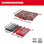 Milwaukee 48-22-9487 47pc 1/2 Drive Ratchet & Socket Set, PACKOUT Compatible