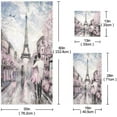 thumbnail image 3 of GZHJMY Chic Beautiful Paris Street View Eiffel Tower Painting Soft Luxury Decorative Set of 3 Towels, 1 Bath Towel+1 Hand Towel+1 Washcloth, Multipurpose for Bathroom, Hotel, Gym, Spa and Kitchen, 3 of 5
