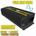 thumbnail image 3 of DC 12V a AC 220V Convertidor de corriente Enchufe de la UE Inversor de corriente digital para automóvil Auto RV, 3 of 9