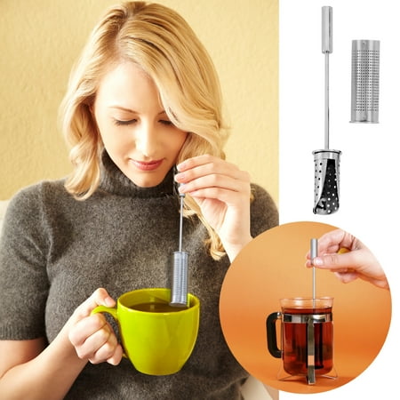 

Ovzne Creative Stainless Steel Tea Infuser Tea Strainer Hanging Tea Strainer Tea Compartment Kitchen Tool Clearance