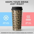 thumbnail image 2 of Leopard Print 18oz Double Drinking Coffee Mug – Vacuum Insulated Stainless Steel Travel Cup with Leakproof Lid, 316 Steel Thermos Tumbler for Hot & Cold Beverages, 2 of 6