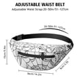thumbnail image 3 of Fanny Pack Black Halloween Spider Webs Waist Pack Bag,Running Cross Bag,Waterproof Large Fanny Packs for Women Men for Travel Running Hiking Cycling, 3 of 6