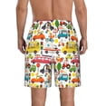 thumbnail image 3 of Naloa Transports with Animals Men's Beach Shorts, Surfing shorts, Swim trunks, Quick Dry Swim Trunks for Surfing Beach Fun - Large, 3 of 9