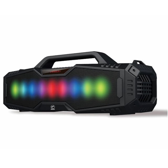 BOCINA PORTATIL BLUETOOTH, EQUALIZADOR, USB, SD, ILUMINACION LED 1200 WTS BATERIA RECARGABLE HF Audio HF-B500BK