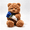 Brown Bear Blue Rose, variant on Teddy Bear with Rose Bouquet Plush Toys 11.8in Fluffy Bear Doll Classic Valentine's Day Gift