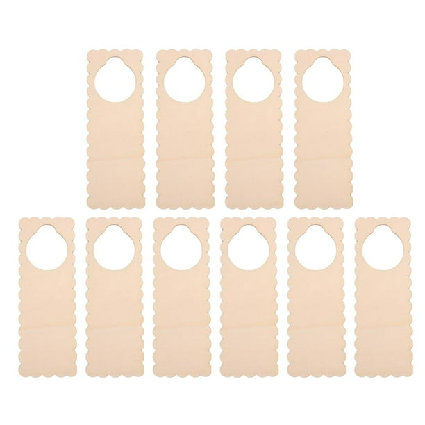 10 perchas de madera en blanco para perillas de puerta, pancartas decorativas de bricolaje, suministros, letreros de mensajes de placa, manualidades, para colgar en , dormitorio, EstiloE perfecl Colgadores de puerta