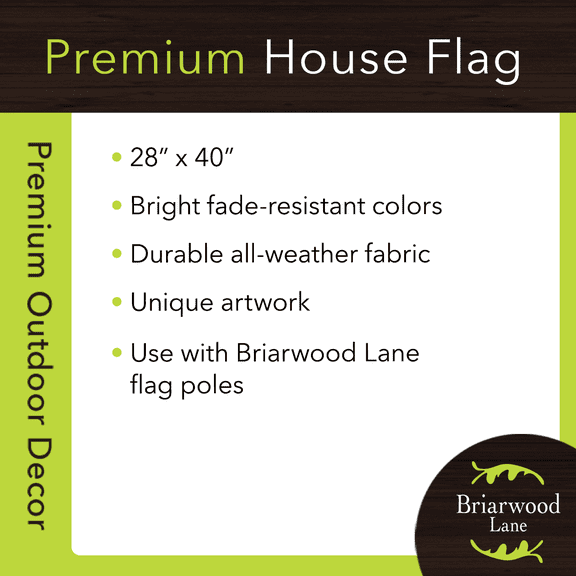 Briarwood Lane House Flag 40x28 For Outdoor Welcome Fall Puppies For Fall House Flag