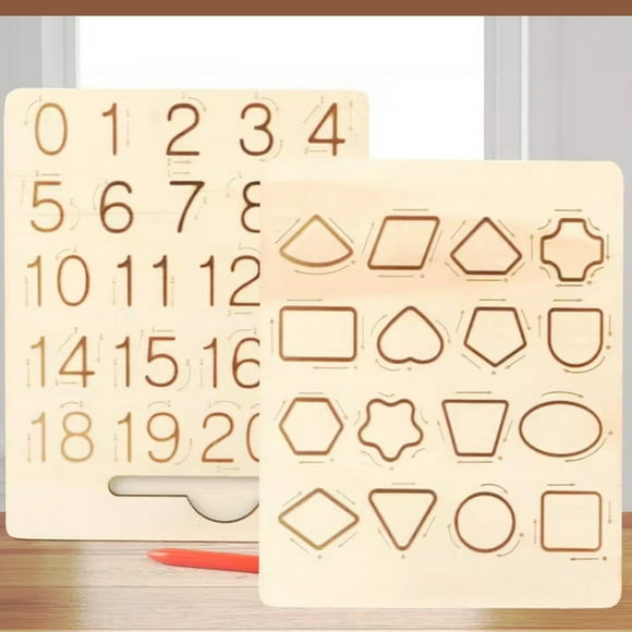 SPOORYYO Double-Sided Number And Shape Drawing Board Learning To Write Educational Toys Gifts
