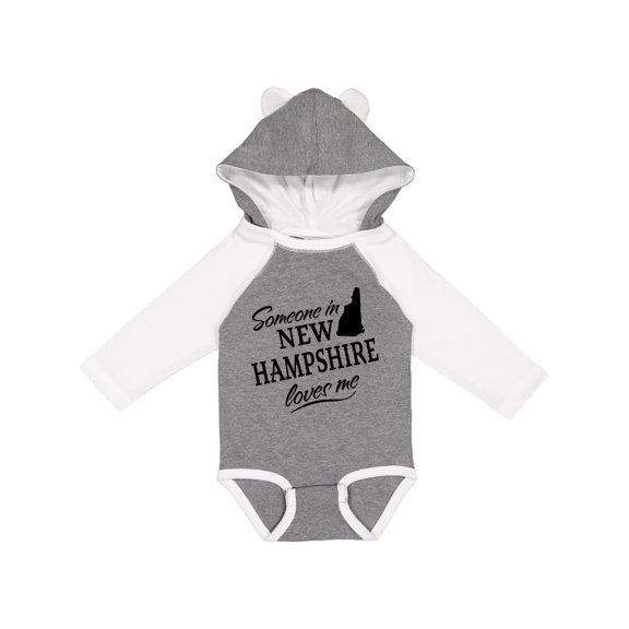 Inktastic Someone in New Hampshire Loves Me Boys or Girls Long Sleeve Baby Bodysuit