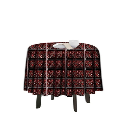 

eloria Geometric Printed Round Table Cloth Resistant Washable Decorative Table Cover for Dining Table