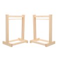 thumbnail image 3 of Doll Garment Rack in Khaki Wood for Easy to Use and Spacesaving 2Set, 3 of 9