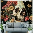 thumbnail image 4 of PRATYUS Skull Floral Tapestry, Mushroom Skeleton Goth Garden Aesthetic Tapestries for Bedroom  Painting, 4 of 6