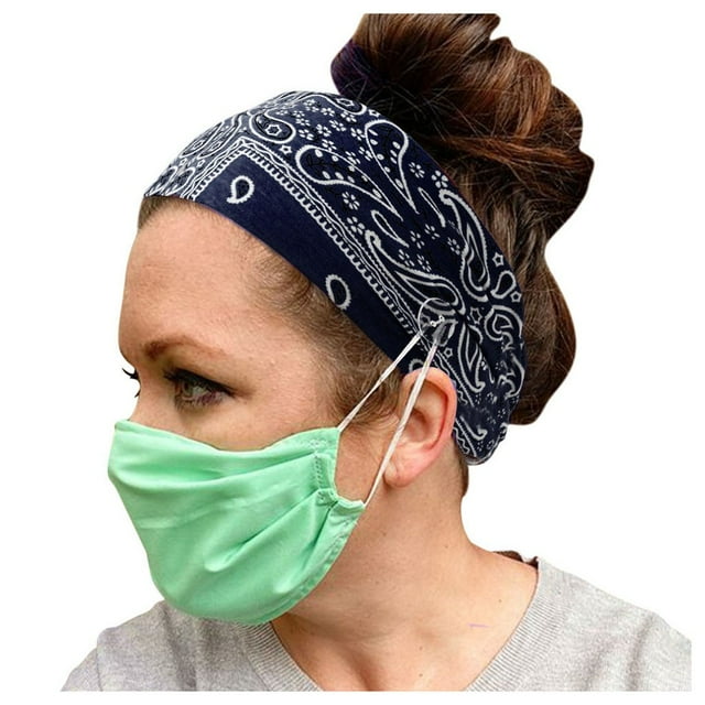 Headband Mask Holder Button Headband Facemask Holder Wearing Mask Ears