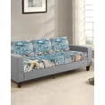 thumbnail image 2 of Blue Jellyfish Coastal Couch Cushion Covers Stretch, Washable Sofa Seat Covers Individual Seat Cushion Sofa Slipcovers Summer Beach Nautical Starfish Coral Couch Cover Furniture Protector L-1PCS, 2 of 7