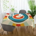 thumbnail image 5 of Yayeee Tablecloths for Rectangular Tables 54 x 72 inch Party Table Cover, Colorful Circles, 5 of 6