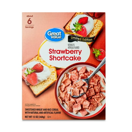 Great Value Strawberry Shortcake Cereal, 13 oz Box