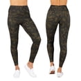 thumbnail image 2 of Zuvelli High Waist Yoga Pants with Side-Pockets, Workout and Running Activewear for Women, High Waisted Tummy Control, Non-See-Through 4 Way Stretch Leggings - Green Camo, L, 2 of 7