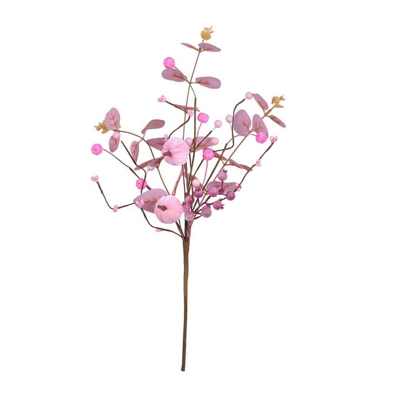 Aursykel Artificial Pumpkin Decoration for Thanksgiving Halloween Indoor Outdoor Use with Style and Reusability Gift for Friends Family Home Decor 16.5in Pink