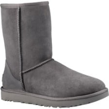 ugg women's classic short ii winter boot, grey, 10 b