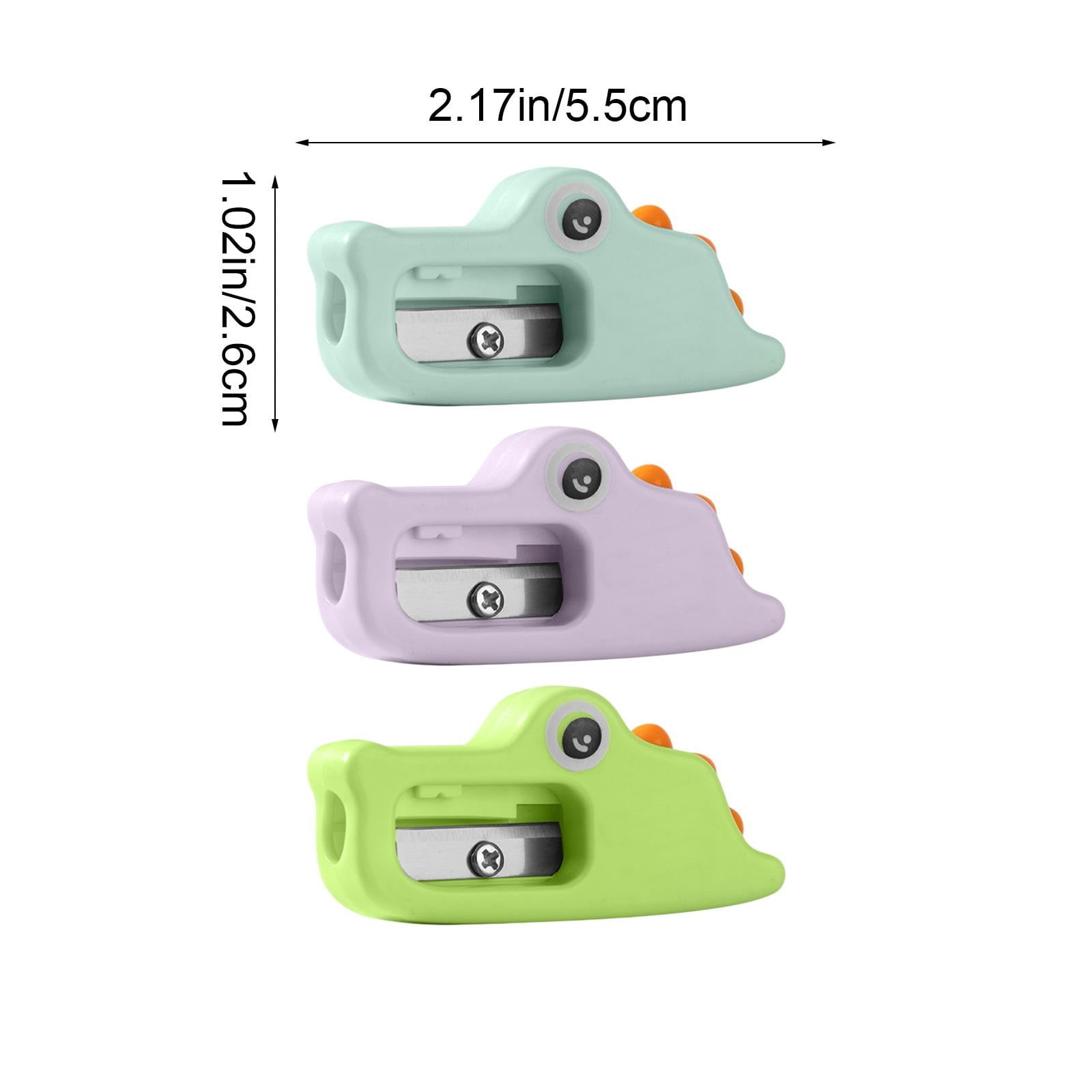 Seyotauo Plastic Pencil Sharpener, Portable Handheld Manual Design, Durable Cutting Performance, Practical Stationery for Student Study, Drawing, Classroom, Office and Travel Daily Use