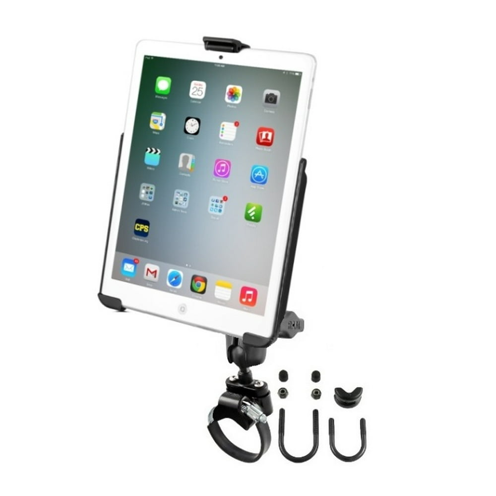 ATV UTV Short Arm Strap Handlebar Rail Mount Holder fits Apple iPad