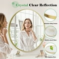 thumbnail image 2 of Round Wall Mirror 24-Inch Circle Mirror for Bathroom Bedroom Living Room,Gold, 2 of 6