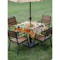 thumbnail image 3 of Outdoor Tablecloth with Umbrella Hole and Zipper, Fall Pumpkin Square Table Cloth 54x54 Inch Waterproof Tablecloth, Autumn Maple Leaf Retro Farmhouse Truck Picnic Table Cover for Patio Camping, 3 of 7